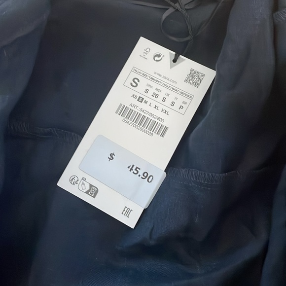 Zara wrap top 100% linen NWT size S - Picture 5 of 5